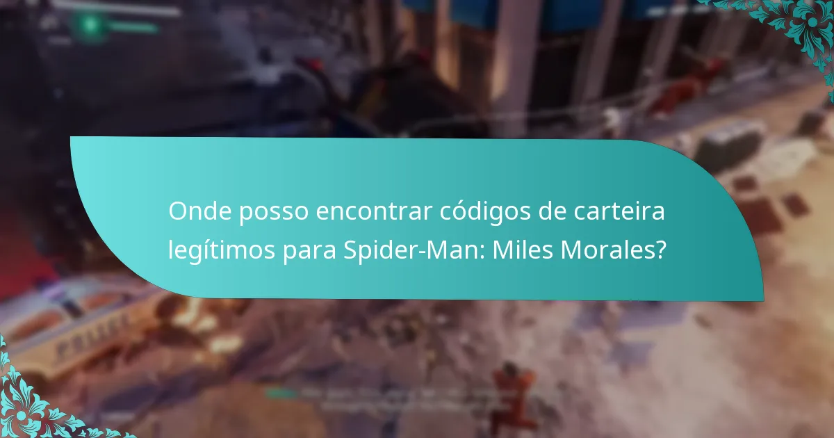 Que tipos de códigos de carteira podem ser resgatados para Spider-Man: Miles Morales?